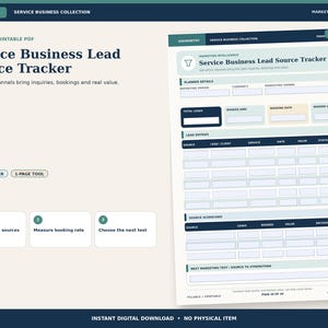 Lead Source Tracker, afdrukbaar logboek voor verkoop- en marketingopvolging