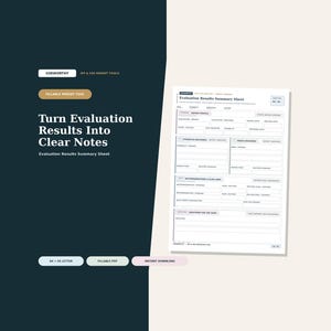 保護者向けの評価レポート概要、メモと質問、IEP記入可能PDF