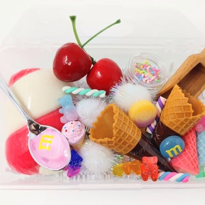 Mini Ice Cream Play Dough Kit, Ice Cream Playdough Kit, Ice Cream Sensory Bin, Sensory Box, Busy Kit, Kids Gift, Playdoh, Playdoh ,Playdough
