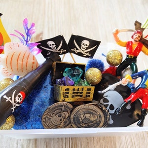 Pirate Play Dough Kit, Pirate Playdough Kit, Kids Gift, Pirate Sensory Kit,Sensory Box,Pirate Sensory Bin,Play Doh,Playdoh,Busy Kit,Busy Box