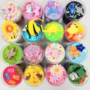Party Favor Play Dough Jars, Kids Party Favors, Birthday Party Favors, Goodie Bags, Playdough Kit, Play doh, Playdoh, Playdough, Play Dough