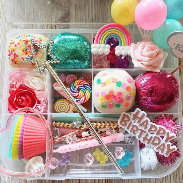 Birthday Play Dough Kit, Baking Playdough Sensory Kit, Busy box, Kids gift, Birthday Sensory Kit, Sensory Box, Playdough Kit, Play Doh Kit