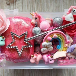 Mini Unicorn Play Dough Kit, Unicorn Playdough Kit,Unicorn Play Dough Kit,Sensory Box,Unicorn Sensory Bin,Busy Box,Playdough Kit, Kids gift