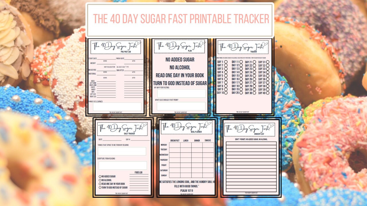 40 Day Sugar Fast PDF Printable - Etsy