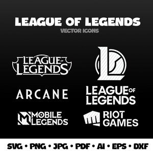 League of Legends Vektor Icon Pack Lol svg League Meister Riot Games League Gaming Clipart Lol Fans Geschenk svg Lol Bundle Png Spiel Geschenk