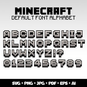 Minecraft Schrift svg Bundle Creeper Minecraft Alphabet Printable Minecraft Gamer Geschenk Personalisierter Geburtstag Minecraft Cricut personalisiert