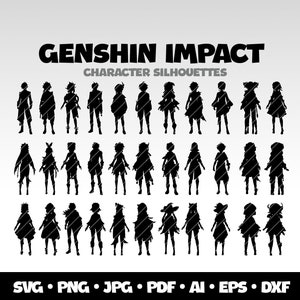 Genshin Impact Element Icons SVG Cut File Vector Genshin Printable Anime Costume Cosplay Themed Party Geo Anemo Electro Pyro Dendro Hydro