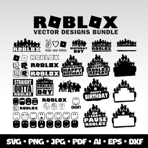 Roblox SVG Bundle Roblox Birhday Gift Roblox Clipart Gamer Gift for ...