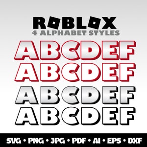 Roblox SVG Bundle Roblox Alphabet PNG Roblox TTF Gamer Gift for Roblox Birthday Digital Download Layered Bundle Files Roblox Personalized