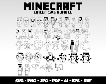 Mine Svg Bundle Gaming Cricut Mindcraft Birthday Gift for Gamer Mine Popular Video Game Svg Png Dxf Digital Download