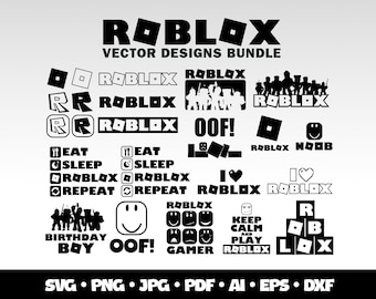 Roblox SVG Bundle Roblox Birhday Gift Roblox Clipart Gamer Gift for Roblox Birthday Personalized Gamer Party Gift Roblox Cricut SVG Bundle