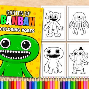 26 Kleurplaten Garten Of Banban A4 Kleurboek voor kinderen Kleurplaten pdf Afdrukbare pdf Jumbo Josh, Banban, Nabnab, Opila Bird
