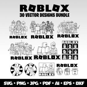 Roblox Cricut Bundle Roblox Gamer SVG Bundle cadeau d'anniversaire Roblox Gamer cadeau pour anniversaire personnalisé Roblox Gamer Party Roblox SVG