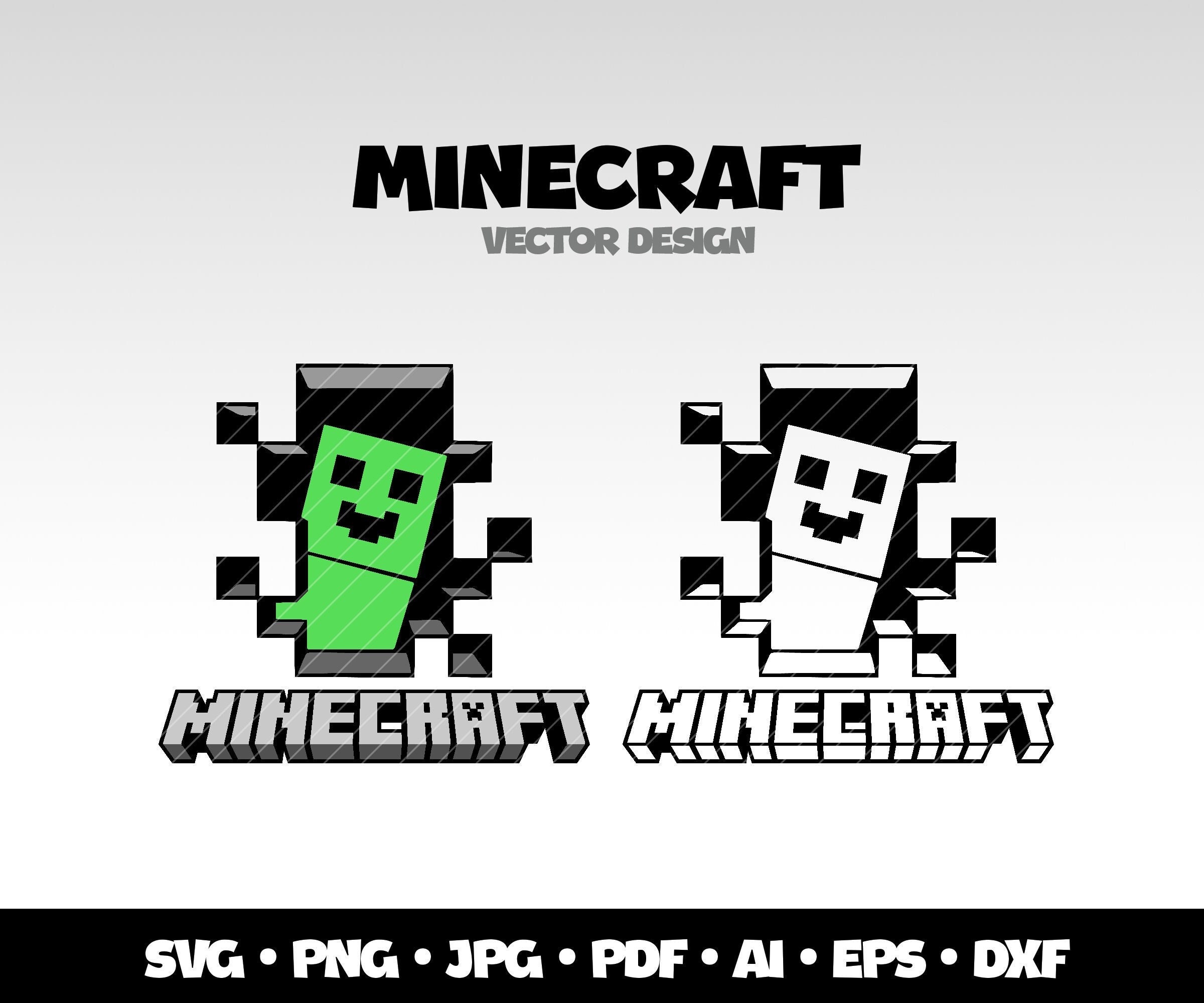 Mine Video Game Svg Bundle  Gaming Clipart Digital Minecrafter Sticker Christmas Gift for Gamers Popular Video Game Minecraft Svg Png Pdf