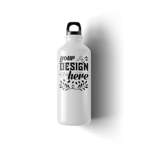 Wasserflasche Mockup 600ml Sport Trinkflasche PSD Mockup Sublimationsfoto Digitale Flasche Edelstahl Flasche Photoshop Digital Download