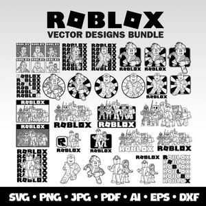 Roblox SVG Bundle Roblox Geburtstagsgeschenk Roblox Clipart Gamer Geschenk für Roblox Geburtstag personalisiertes Gamer Party Geschenk Roblox Cricut SVG Bundle