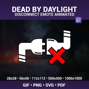 DBD Animated Disconnect Emote for Discord and Twitch DBD Disconnect Emote GIF Dbd Emotes for Twitch, Discord, Youtube Dbd Game