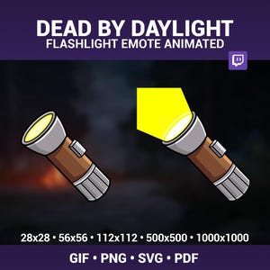 DBD Animated Flashlight Emote for Discord and Twitch DBD Flashlight Emote GIF Dbd Emotes for Twitch, Discord, Youtube Dbd Game
