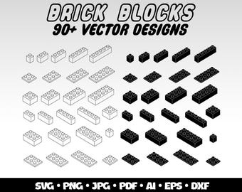 Brick Building Blocks Svg Bundle Kids Toys Building Blocks Svg Brick Blocks Svg Digital Download Brick Vector Cricut Bundle SVG