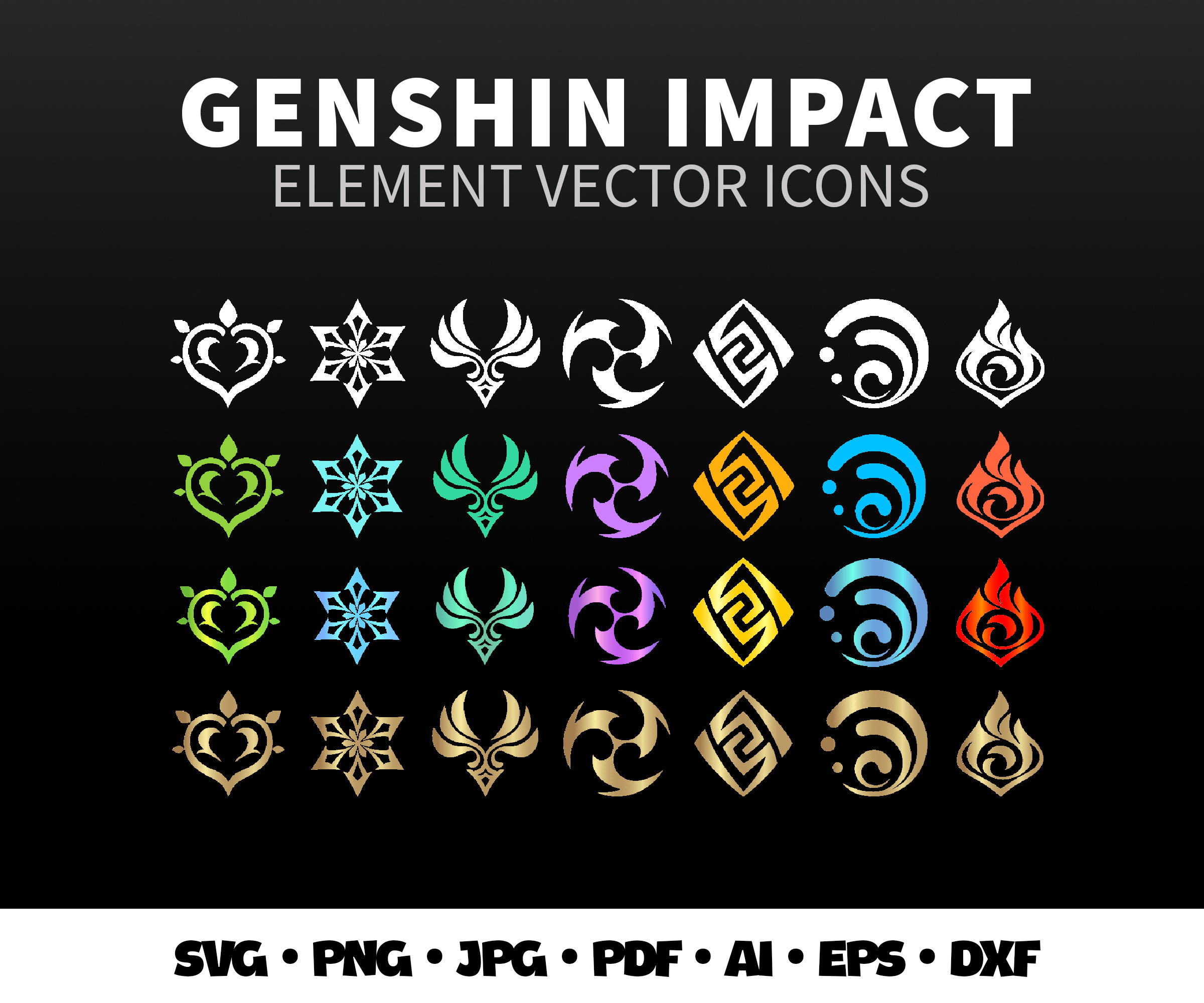 Element Logo Genshin Impact Steam Workshop::Genshin Impact Elements