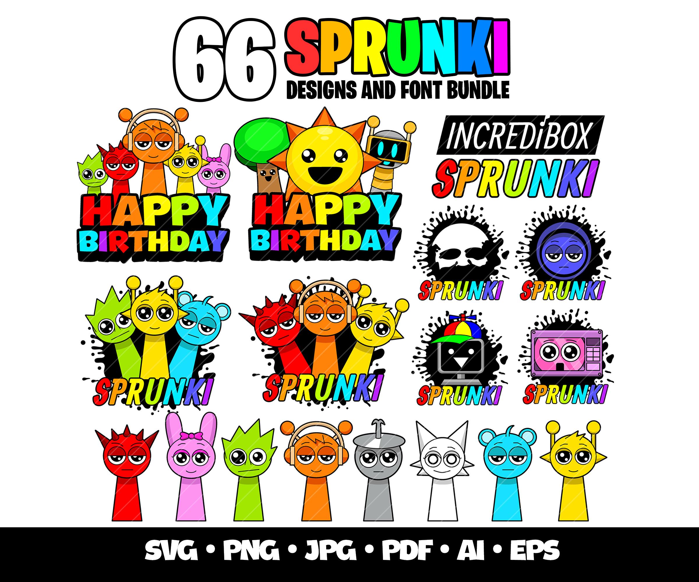 66 Incredibox Sprunki Svg Bundle Sprunki Beats Gaming Clipart Layered SVG Gamer Birthday Incredibox Sprunki Png Svg Characters