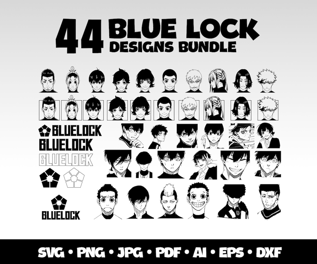 Blue Lock Anime Icons SVG Isagi Yoichi Blue Lock Digital Files Blue