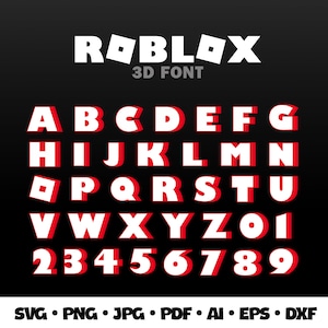 Roblox SVG Bundle Roblox Alphabet PNG Roblox TTF Gamer Gift para Roblox Birthday Digital Download Layered Bundle Files Roblox Personalized