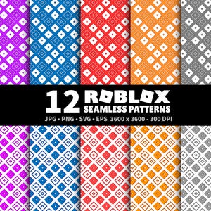 12 Roblox Patterns Bundle Roblox Seamless Texture Birhday Gift Roblox Gamer Gift Roblox Birthday Personalized Gamer Party Roblox SVG Bundle