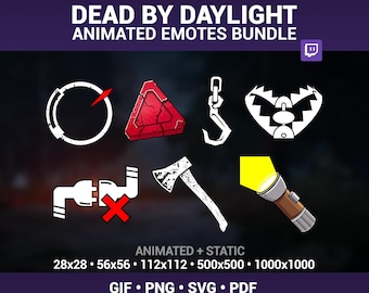 DBD Animated Emotes Bundle Discord and Twitch DBD Emote GIF Dbd Emotes for Twitch, Discord