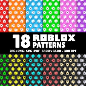 Roblox Printable Patterns Robux Bundle Roblox Seamless Texture Birthday Gift Roblox Printable Gamer Gift Roblox Party Roblox SVG Bundle