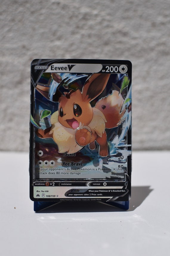 Eevee V 3D Pokmon Card CRZ #108/159 - Etsy