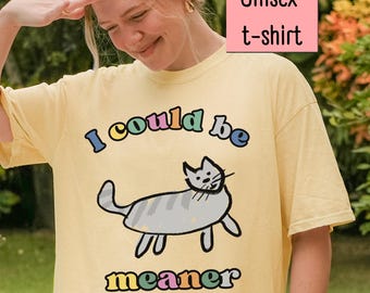 Funny Cat Meme Vintage Shirt Ironic Shirt Unhinged Shirts Comfort Colors Inappropriate Shirt Weird Jokes Shirt Stupid Shirt Offensive Humor