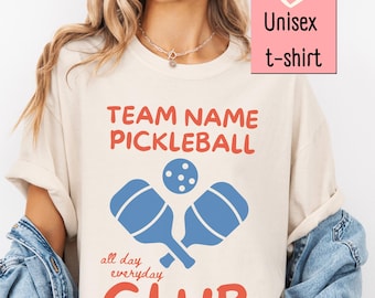Pickleball Shirt, Team Name Shirt, Comfort Colors, Custom Player Shirt, Cool Dads Club, Match Day Shirt, Pickleball Gifts, Pickleball Player