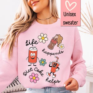 Diet Coke Sweatshirt Girly Aesthetic Diet Coke Gifts Diet Coke Crewneck Soda Gift Crewneck Diet Coke Lover Coke Lover Sweater Coquette Top