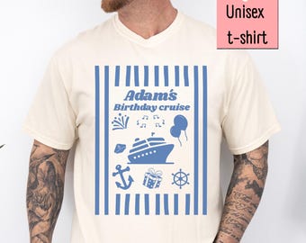 Birthday Cruise Shirt, Custom Name Shirt, Comfort Colors, Boat Vacation Shirt, Cruise Birthday Trip