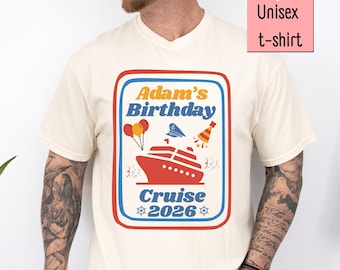 Birthday Cruise Shirts, Custom Name Shirt, Comfort Colors, Birthday Group Shirt, Boat Vacation Shirt, Cruise Birthday Trip
