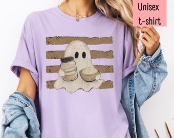 Halloween Sourdough Ghost Shirt, Comfort Colors Baking Tee
