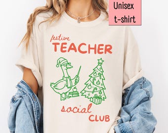Teacher Christmas Shirt, Funny Christmas Teacher Tee, Comfort Colors, Matching Teacher Shirts, Christmas Group Tee, Holiday Party Shirt