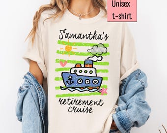 Custom Retirement Cruise Shirt, Personalized Retired Crew Tee, Funny Officially Retired Gift, Teacher Retirement, Retiree Shirt