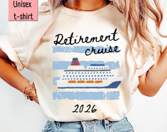 Custom Retirement Cruise Shirt, Personalized Retired Crew Tee, Funny Officially Retired Gift, Teacher Retirement, Retiree Shirt