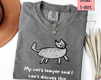Unhinged Tees Cat Graphic Shirt Comfort Colors Ironic Shirt Unhinged Cat Shirt Trendy Now Funny Cat Shirt Weird Cat Shirt Funny Sayings Tee