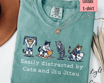 Jiu Jitsu Shirt, Cat Lover Shirt, Fight Shirt, Comfort Colors Shirt, Cat Person, Gift For Fighter, BJJ, Fathers Day Shirt, Bestfriend Gifts