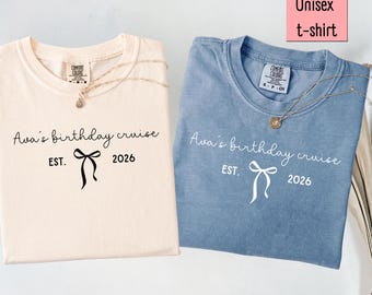 Birthday Cruise Shirts, Custom Name Shirt, Comfort Colors, Birthday Group Shirt, Boat Vacation Shirt, Cruise Birthday Trip