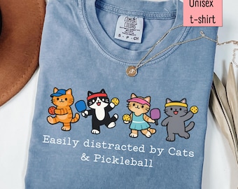 Pickleball Shirt, Cat Shirt Funny, Comfort Colors, Pickleballer Shirt, Pickleball Gifts, Pickleball Player