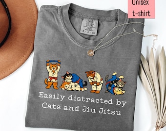 Jiu Jitsu Shirt, Cat Lover Shirt, Fight Shirt, Comfort Colors Shirt, Cat Person, Gift For Fighter, BJJ, Fathers Day Shirt, Bestfriend Gifts