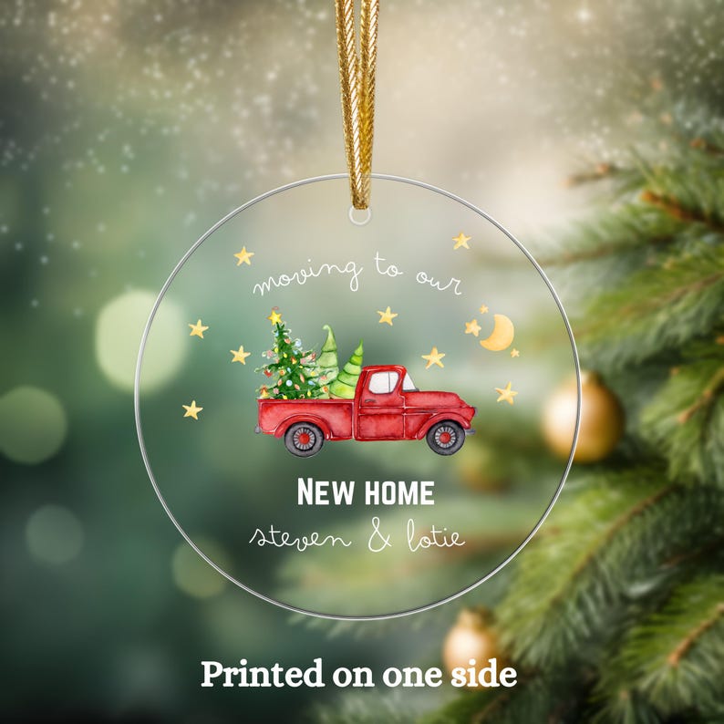 First House Ornament Custom Couple Names New Home Owner Gift Personal