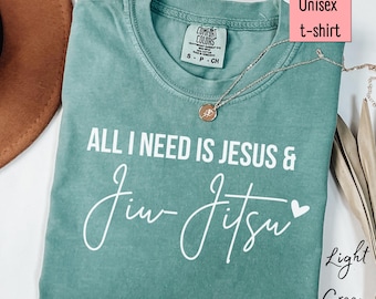 Jiu Jitsu Shirt, Jesus Apparel, Fight Shirt, Comfort Colors, Christian Apparel, Gift For Fighter, BJJ, Fathers Day Shirt, Bestfriend Gifts