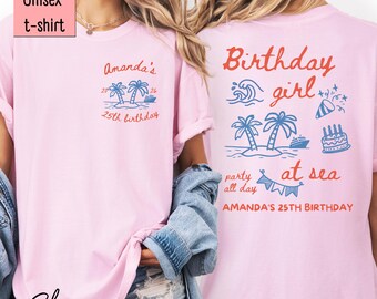 Birthday Cruise Shirts, Custom Name Shirt, Comfort Colors, Birthday Group Shirt, Boat Vacation Shirt, Cruise Birthday Trip