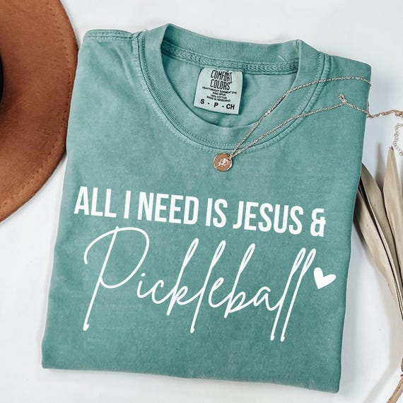 Pickleball Shirt Comfort Colors Coquette Clothes Jesus Apparel Christianity T-shirt Match Day Shirt Pickleball Gifts Pickleballer Shirt
