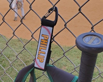 Personalized Baseball Dugout Organizer: Heavy Duty Fence Hook Bag Tag